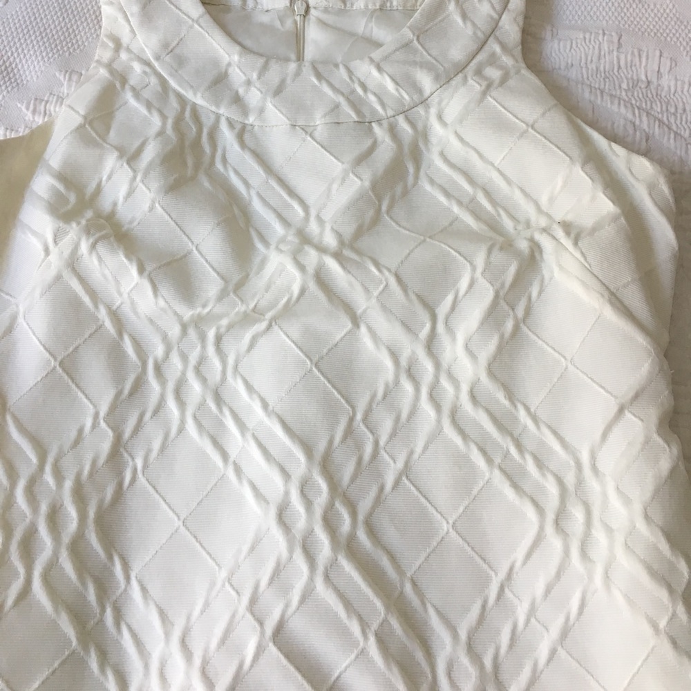 Evan picone white shift dress